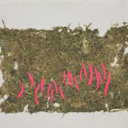  Brennnesselpapier IV, Acryl auf Brennnesselpapier, 40 x 50cm, 2021